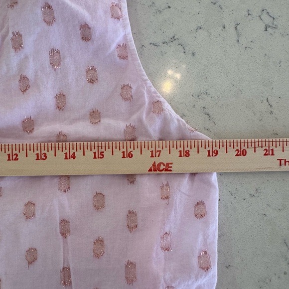 J. Crew Ruffle-neck top in shimmer dot Pink Women’s size Small - Picture 8 of 11